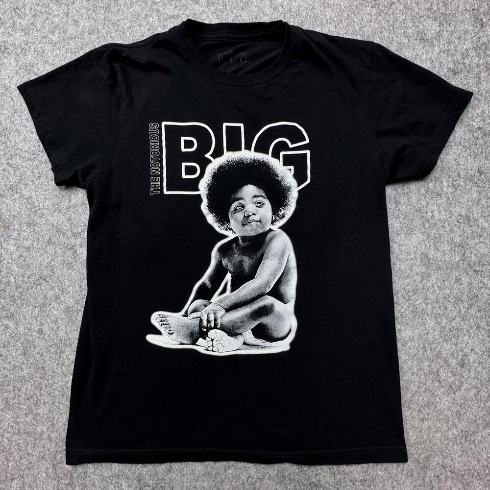 Notorious BIG Shirt Mens Medium Black Baby Album Cover Rap Hip Hop Tee
